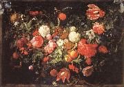 A Festoon of Flowers and Fruit Jan Davidsz. de Heem